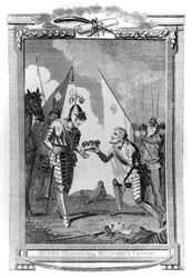 The Earl of Richmond Presented with the Crown of England After the Battle of Bosworth